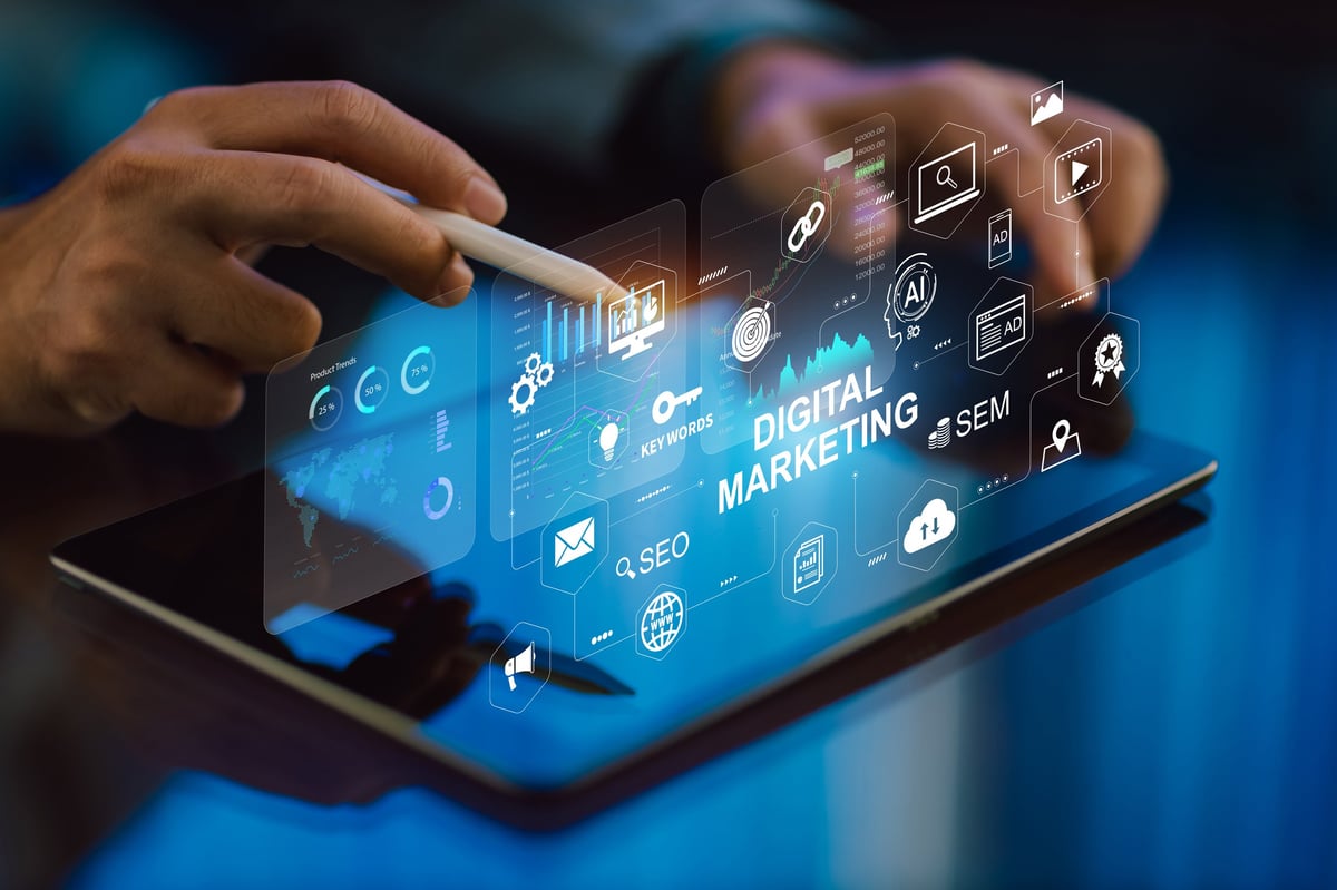 Business Analytics and Financial Data Visualization with Digital Marketing Technology